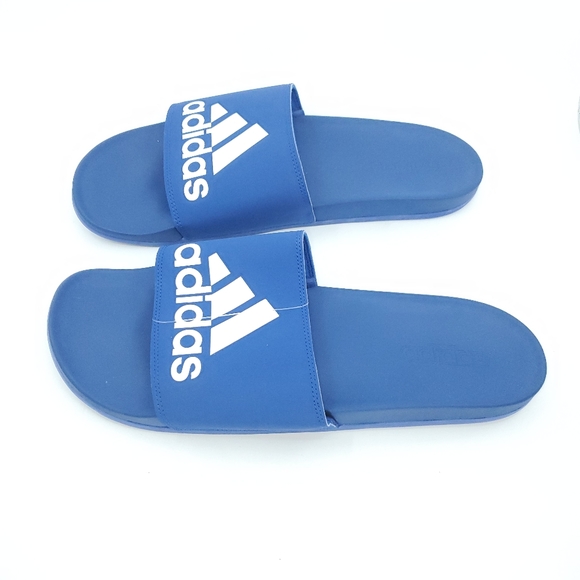Adidas mens Adilette Comfort Sandals Slip on blue - Picture 4 of 6
